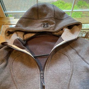 Grey lululemon athletica zip up Scooba hoodie